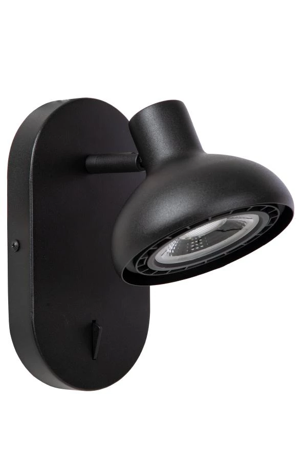 Lucide SENSAS - Lámpara de cabecera / Lámpara de pared - 1xGU10 (ES111) - Negro - apagado